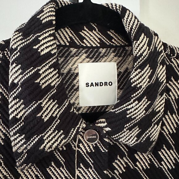 SANDRO Houndstooth Balthazar Jacket - Picture 5 of 6